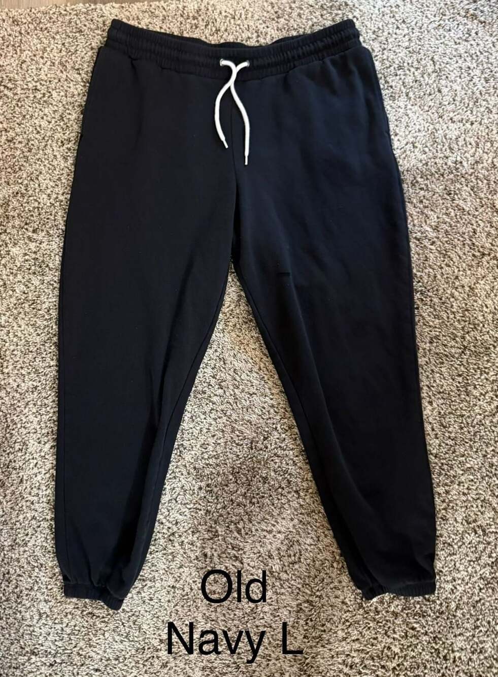 Old Navy Sweatpants Size L Black Drawstring Joggers